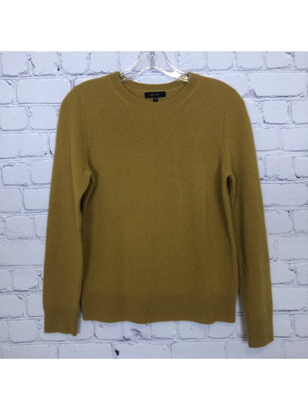 Quince Brown Yellow Cashmere Sweater Size XS
